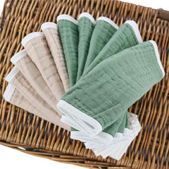Synrroe burp cloths edge-locked stitching for durability during daily use