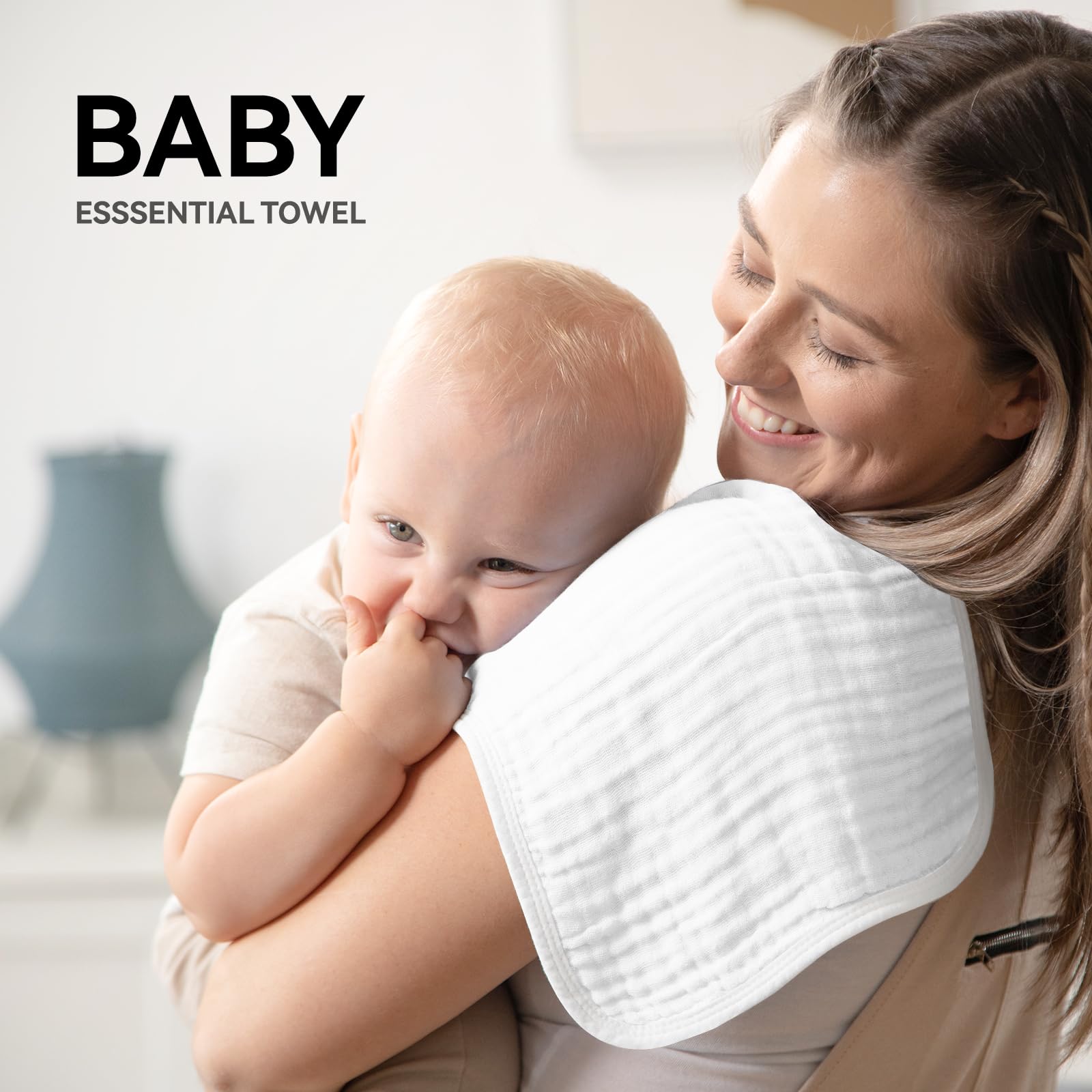 Edge-locked stitching reinforces Synrroe burp cloths for daily durability.