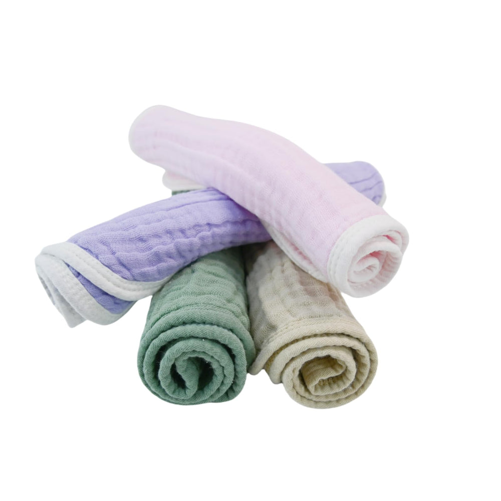 Synrroe burp cloths large green pack, highly absorbent for spills.