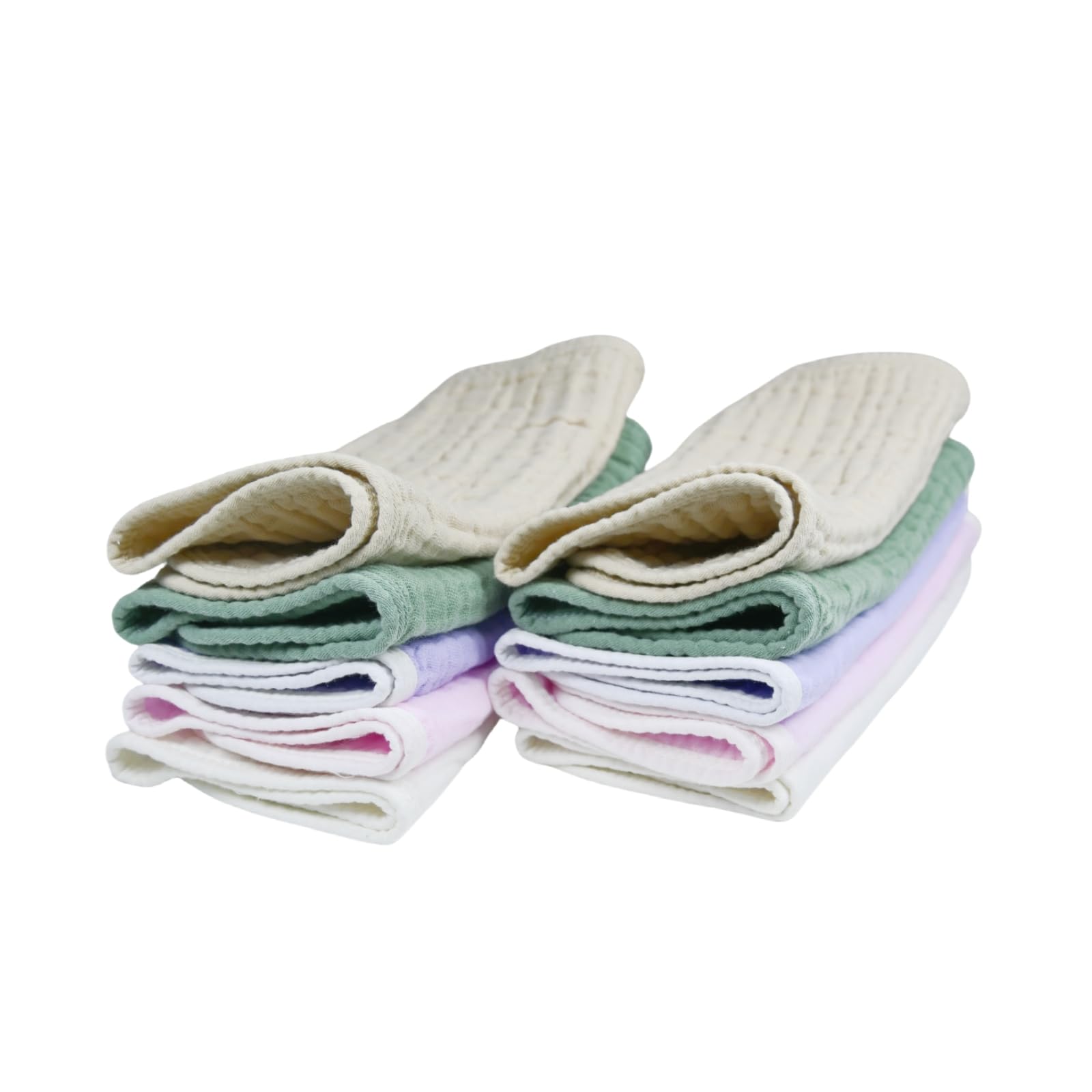 Synrroe burp cloths in a multi-use setup for feeding and diapering.