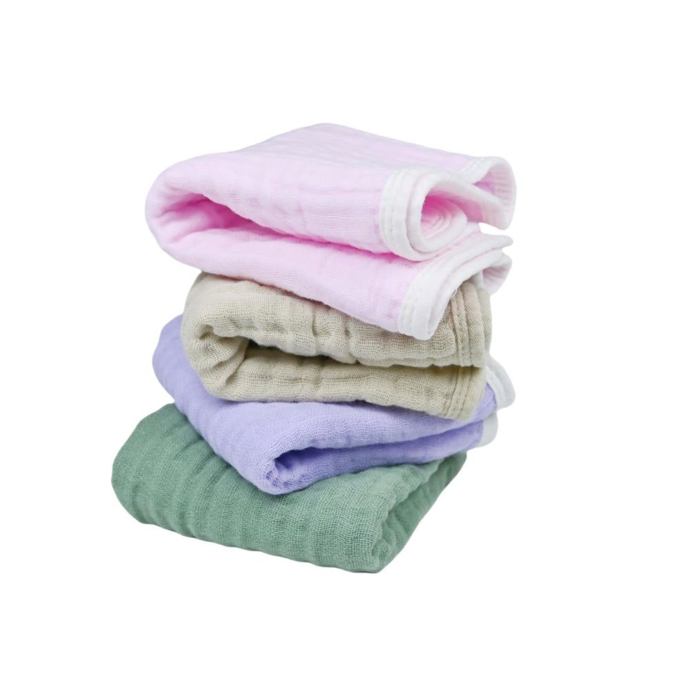 Synrroe six-layer muslin weave with durable edge-stitching detail.