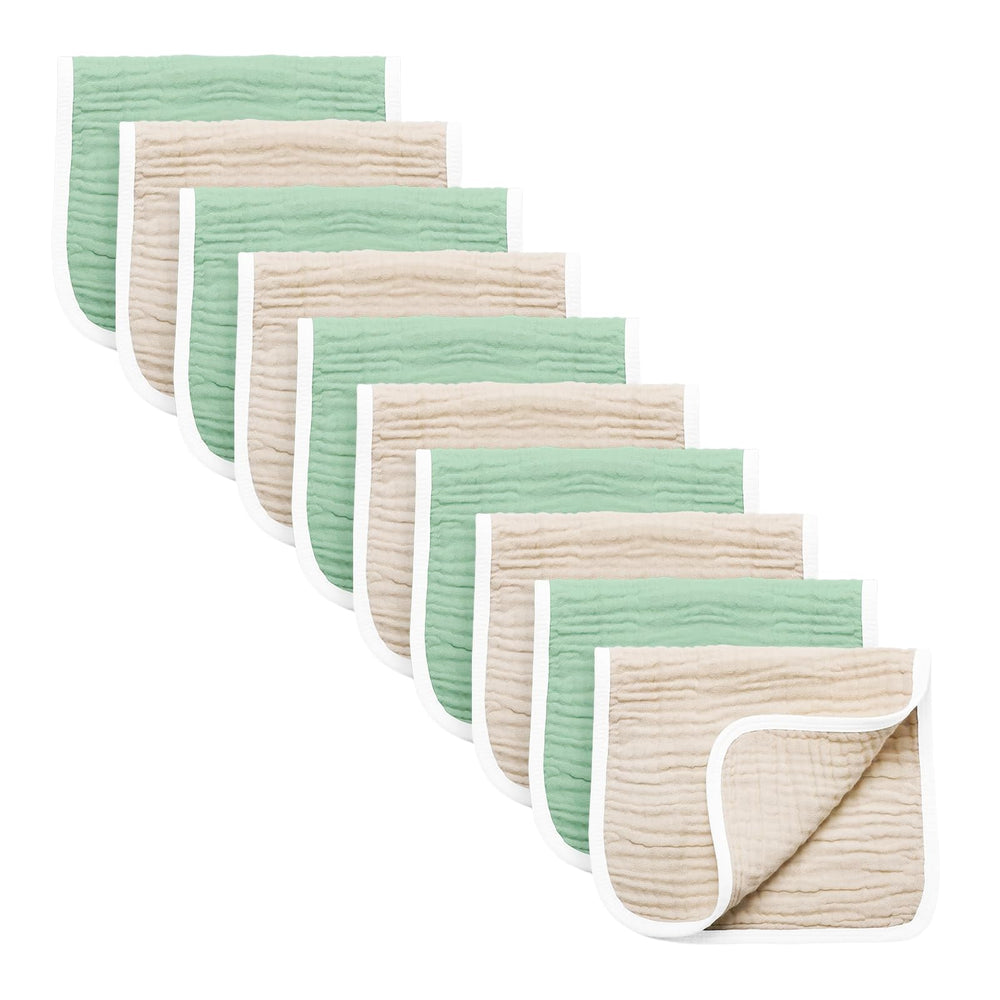 Synrroe burp cloths six-layer absorbent muslin for gentle baby care