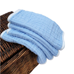 Synrroe muslin burp cloths blue six-layer design for quick absorption.