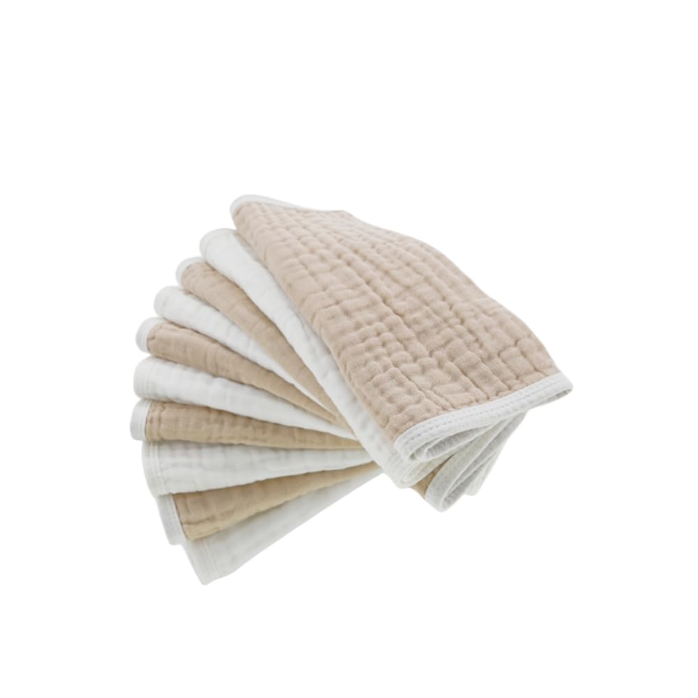 Synrroe muslin-burp-cloths-soft-touch provide gentle, baby-friendly softness for all-day use.