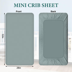 Synrroe muslin crib sheet elastic edges secure standard cribs up to 9 inches thick.
