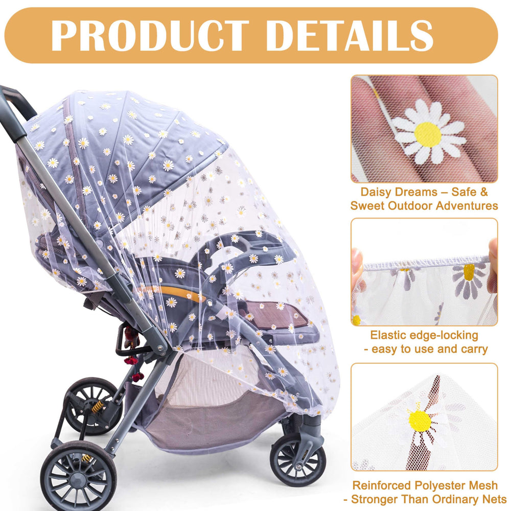 Sysmie odorless polyester net preserves breathability for baby comfort.