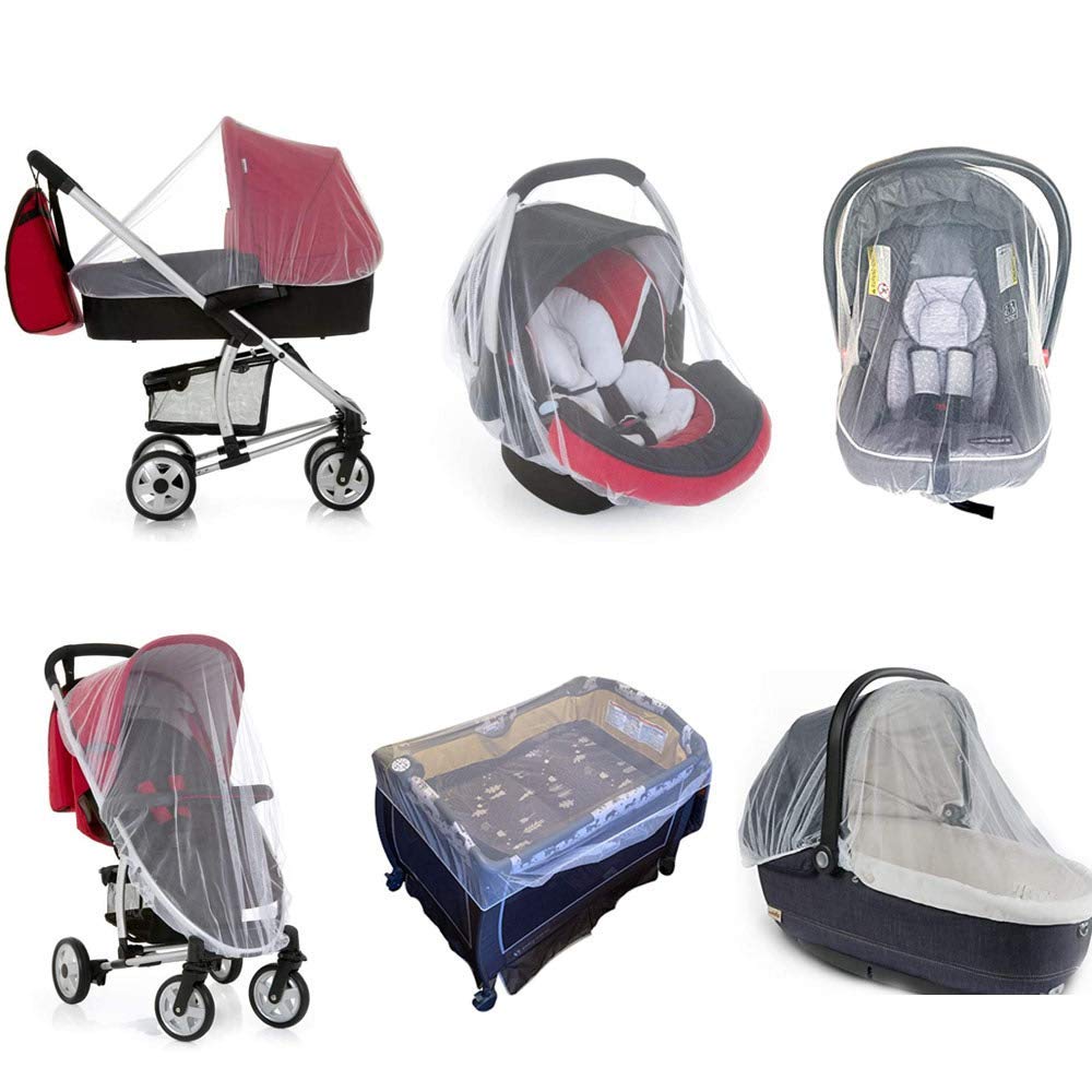 Sysmie color-option net complements stroller style while guarding baby.