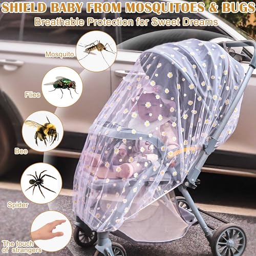 Sysmie 1mm mesh stroller net allows airflow while guarding against bites.
