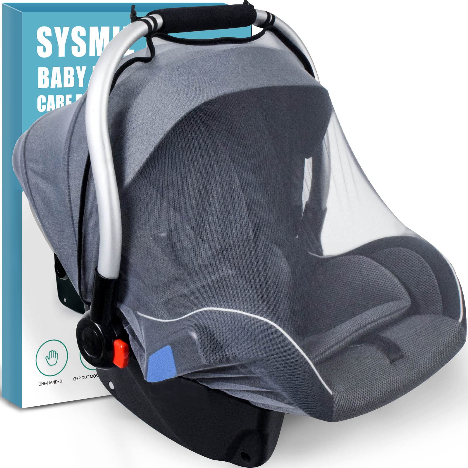 Sysmie mosquito net for baby car seat protects from insects during travel