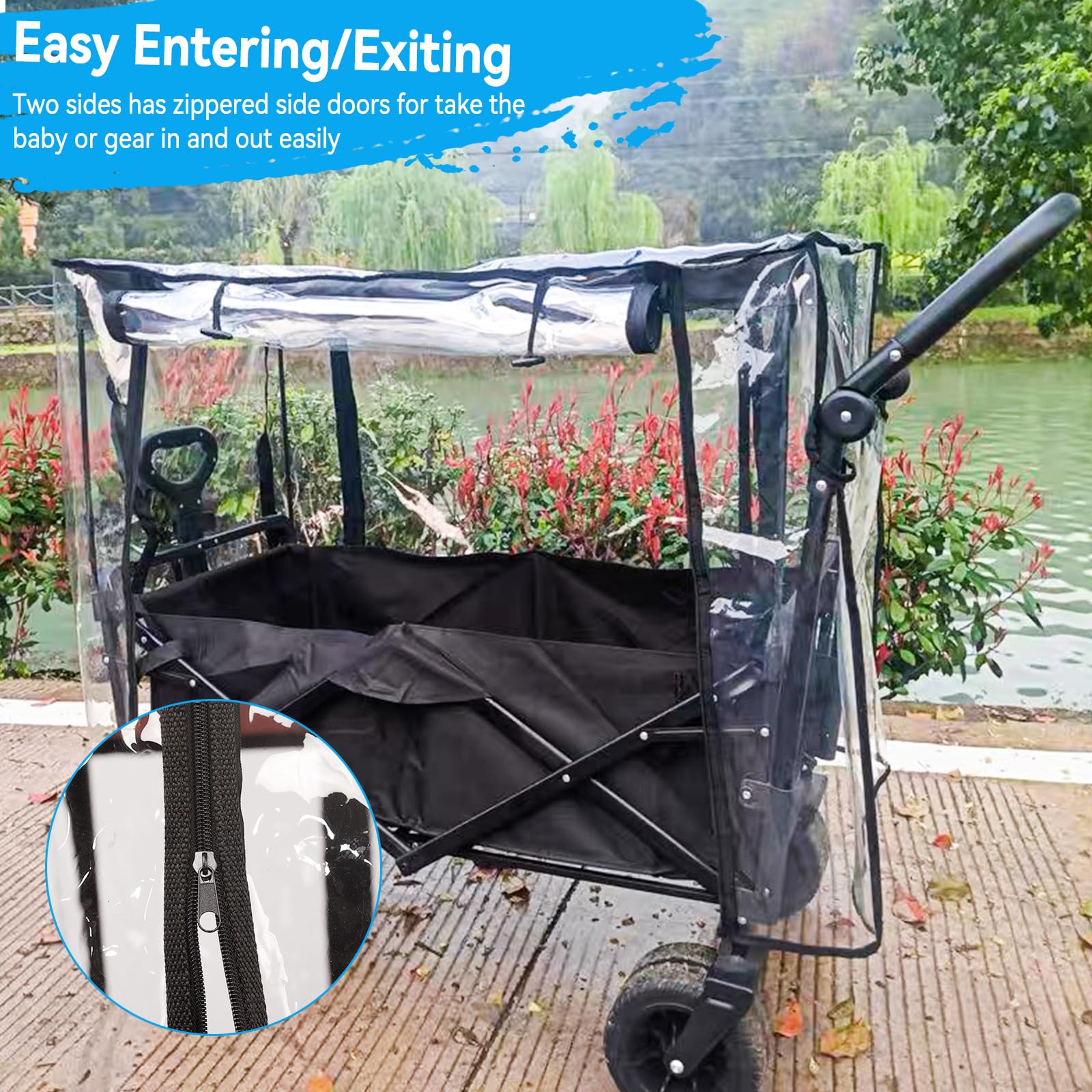 SYWAN wagon rain cover versatile for camping picnics and gardening tasks