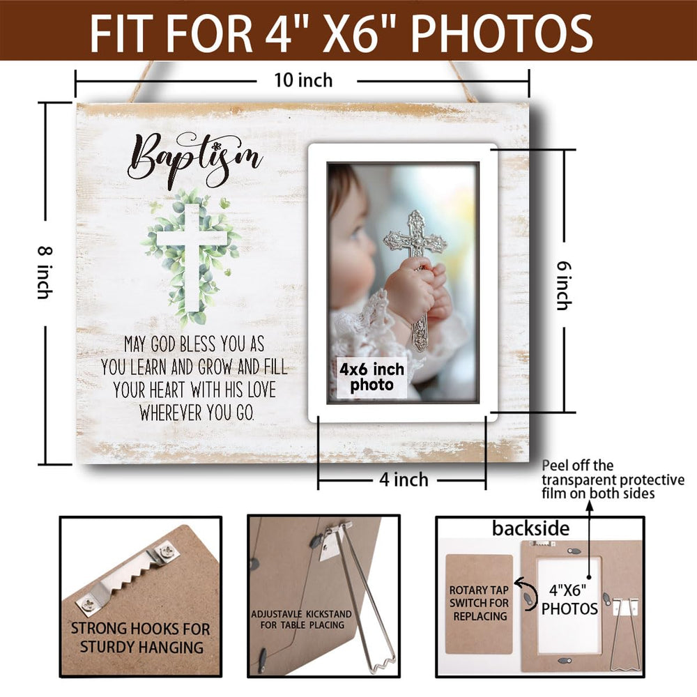 SZ-PengXin Baptism Frame wall-hanging option complements home decor.