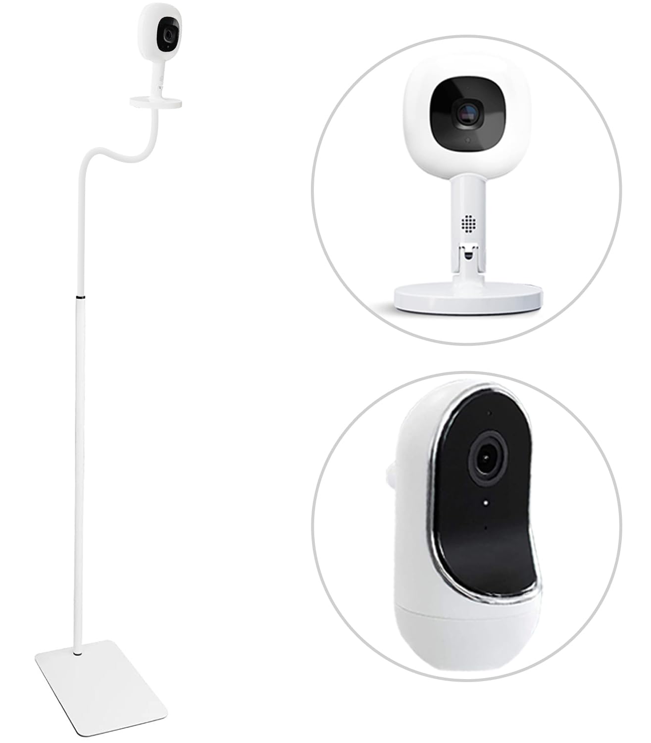 SZAOYU 67inch height adjustable floor stand for Nanit Pro with versatile camera positioning.