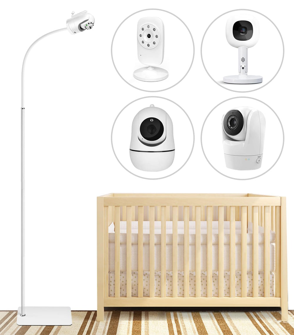 SZAOYU flexible-height floor stand supporting DXR-8 Pro for stable baby monitoring