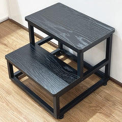 SZLHANJZ bedside 2-step stool in black for safer reach to high beds.