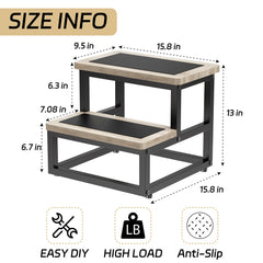 SZLHANJZ bedside stool with rounded corners for safe bedside access.