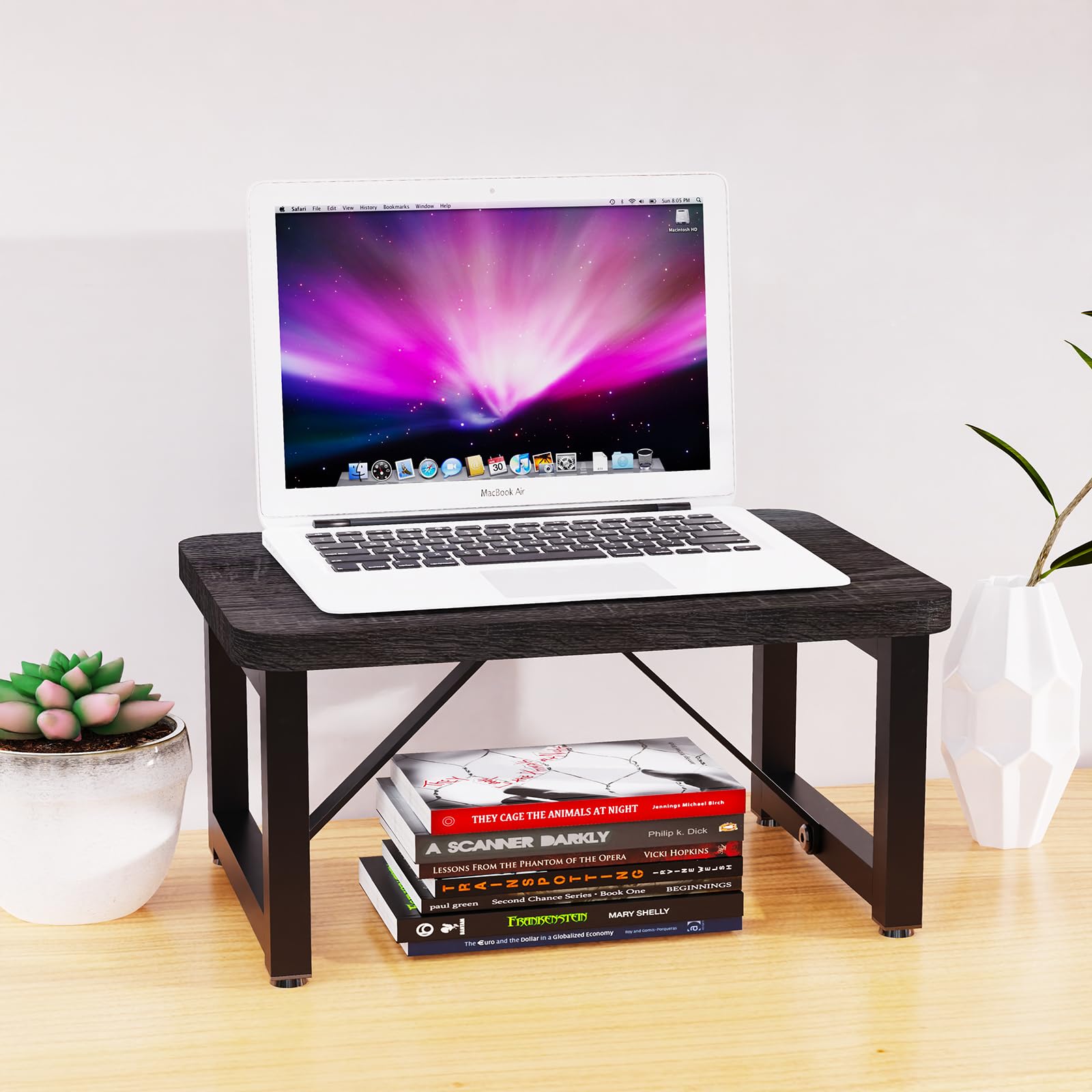 SZLHANJZ versatile multi-use stool shown supporting dressing and desk work.