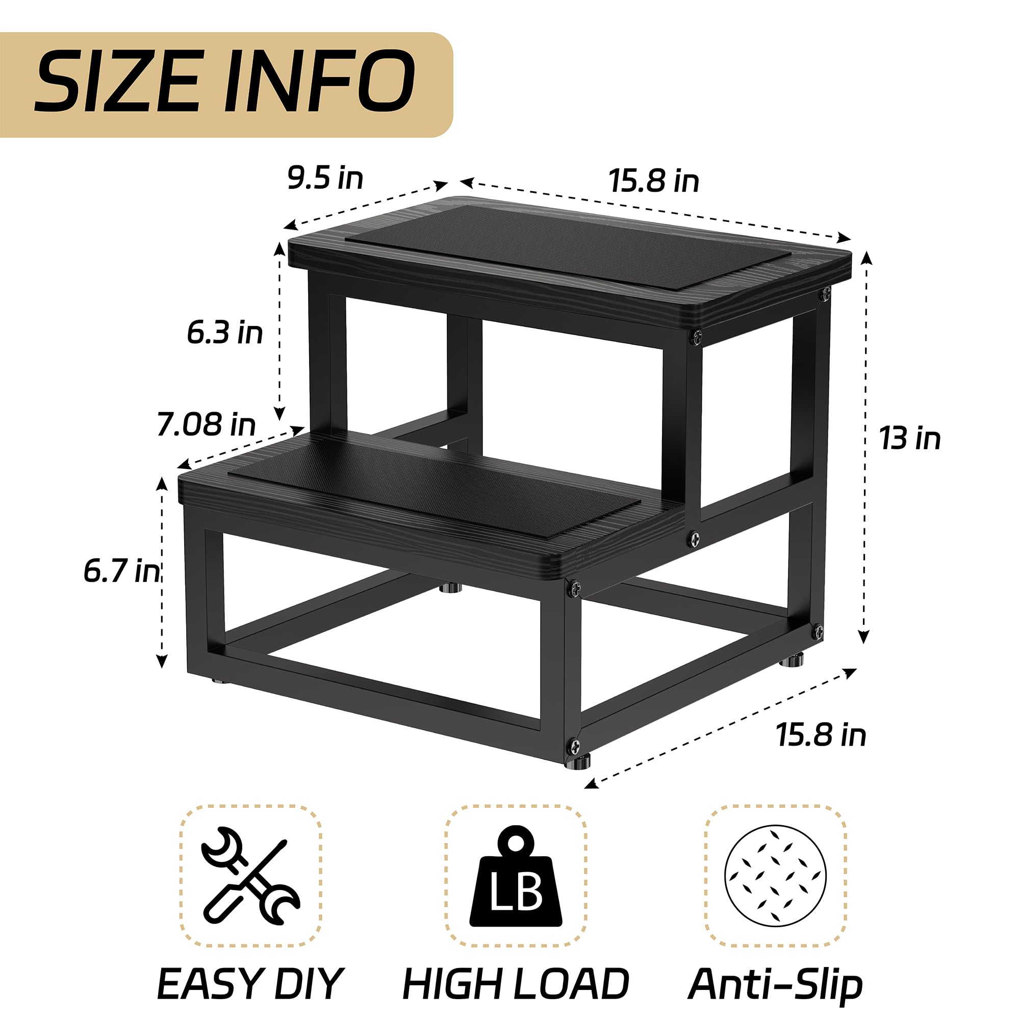 SZLHANJZ round-corner step stool highlighting edge-safe design for families.