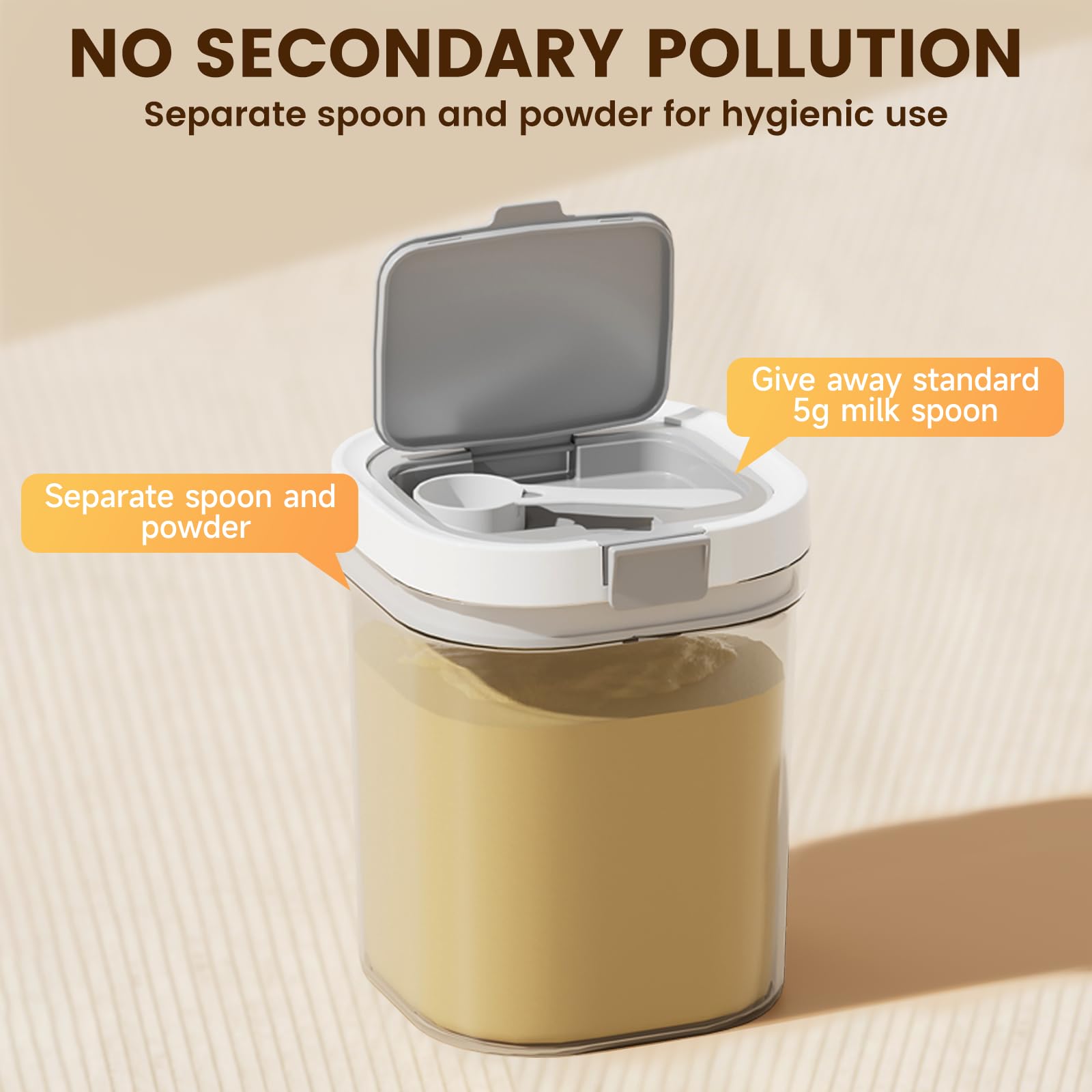 SZRUNZHU formula container to go light proof design protects nutrients from UV exposure