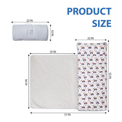 SZRUNZHU 55x22 inch nap mat dimensions for easy transport.