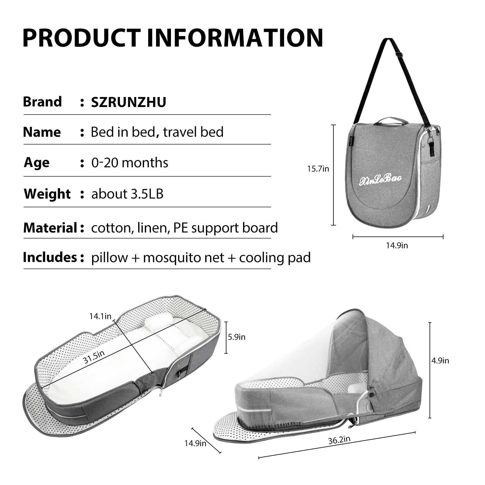 SZRUNZHU storage pocket design keeps essentials within reach