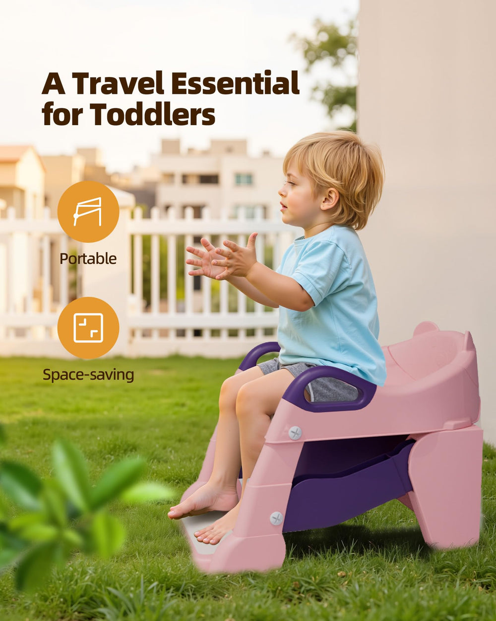 Szwbee potty splash guard helps prevent spills during potty time.
