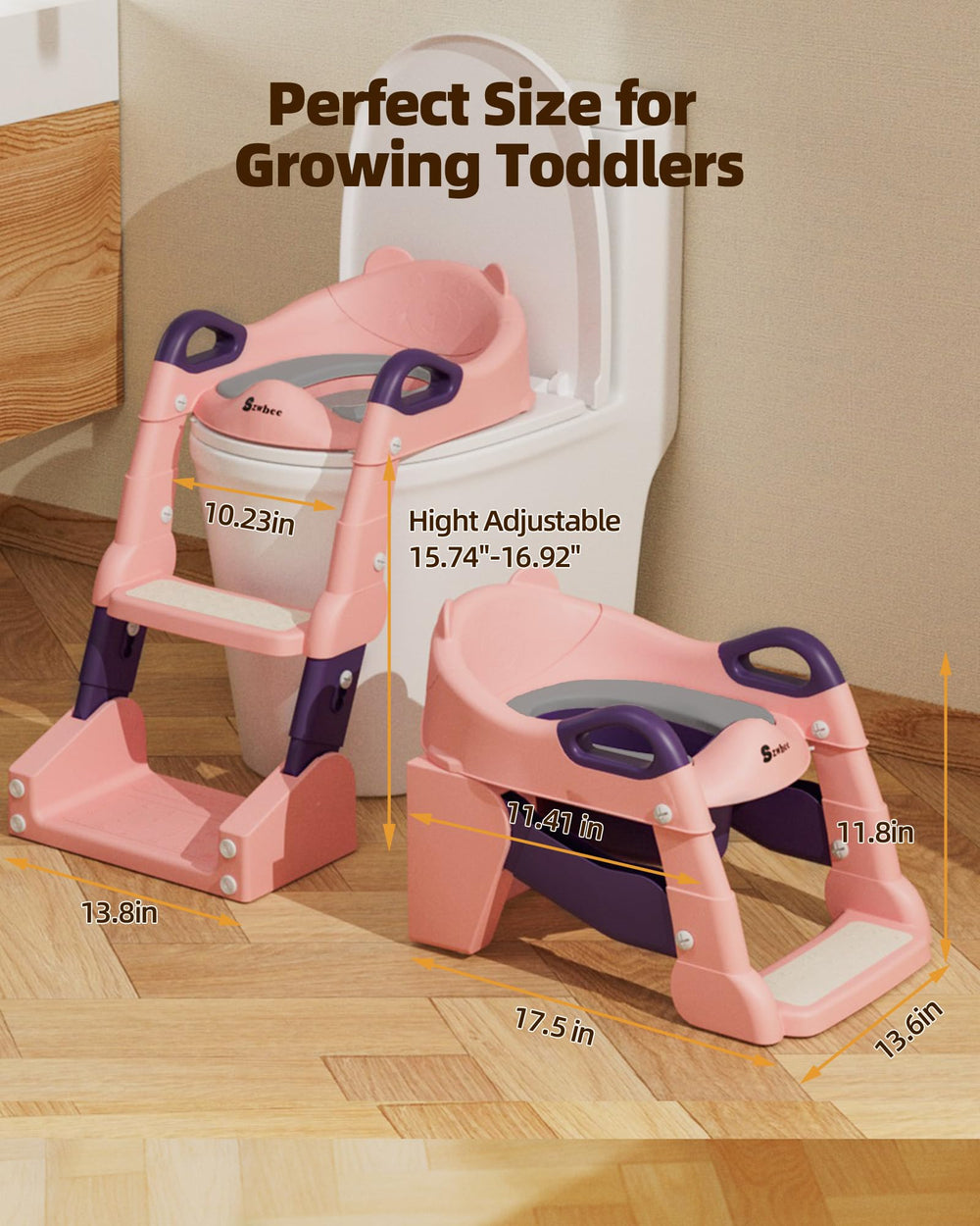 Szwbee soft PU cushion provides cozy comfort during potty breaks.