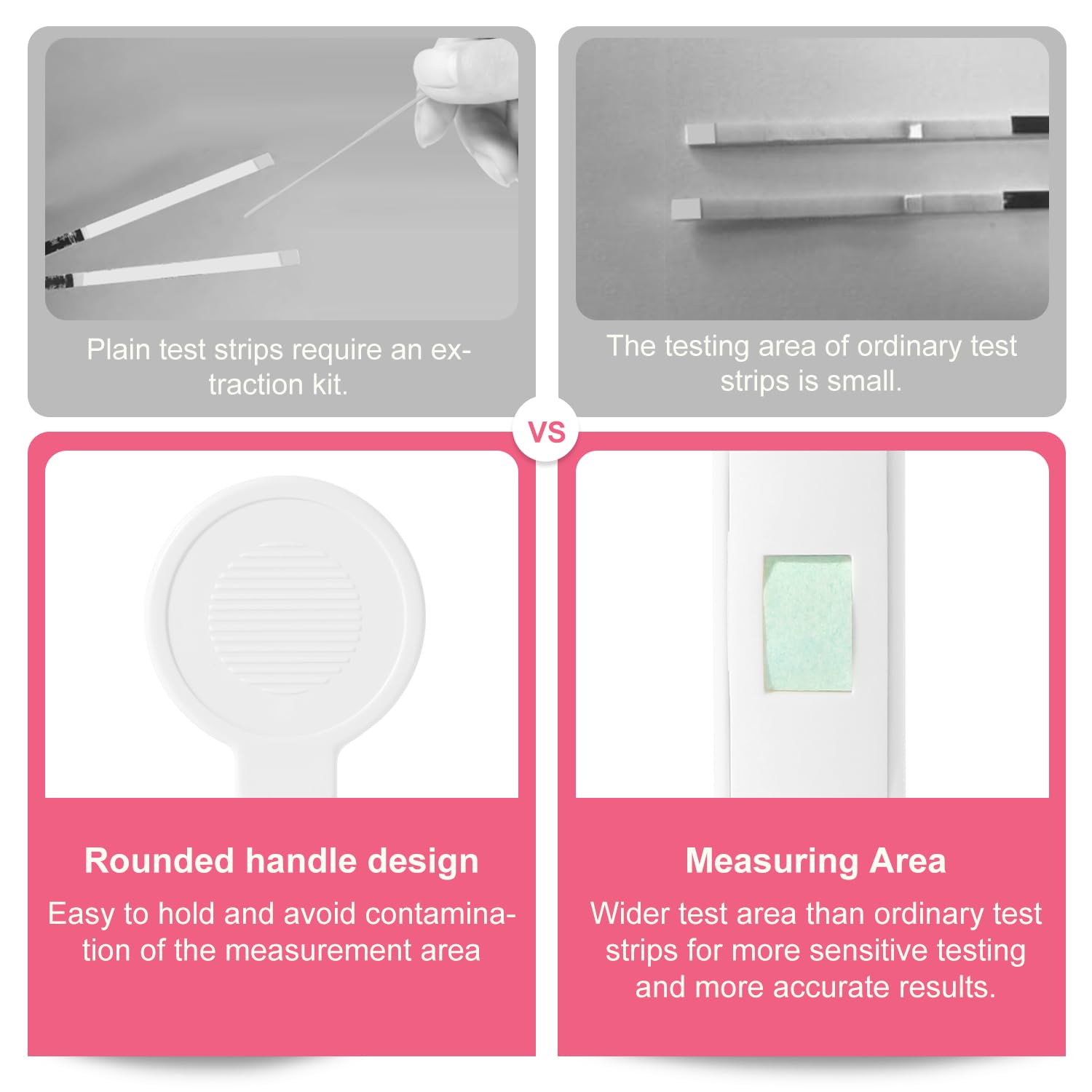Individually packaged pouches keep the strips hygienic and moisture-free