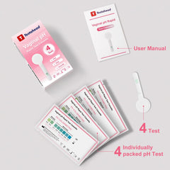 T TESTAHEAD vaginal pH strip in use delivering results in 10 seconds