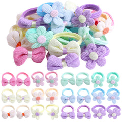 TAANGTHOSE toddler hair ties in pink flower design offer gentle hold during play