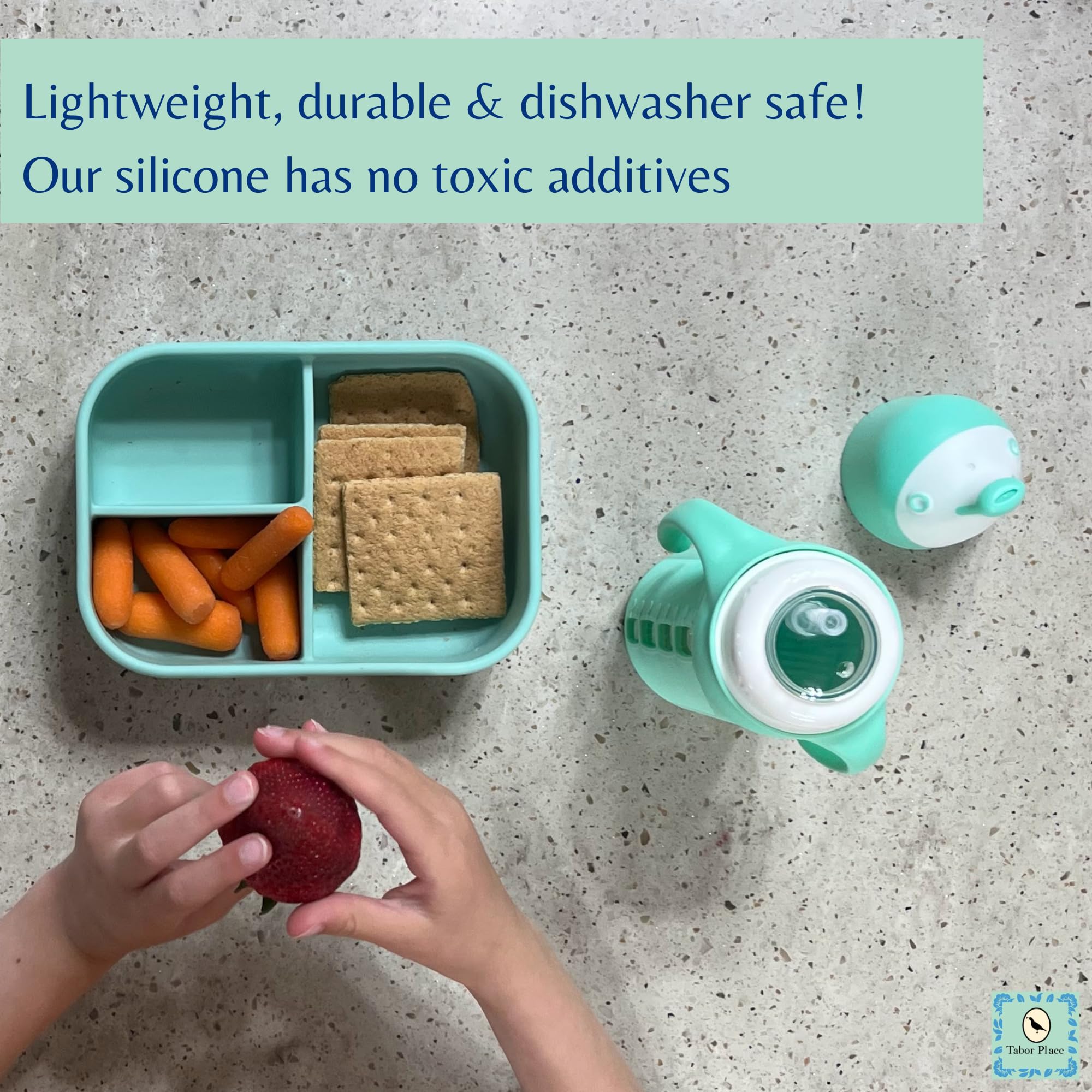 Tabor Place The Luca set is designed for top-rack dishwasher cleaning