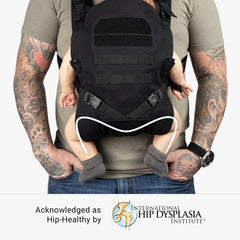 Close-up of hip strap on Tactical Baby Gear carrier for secure carry
