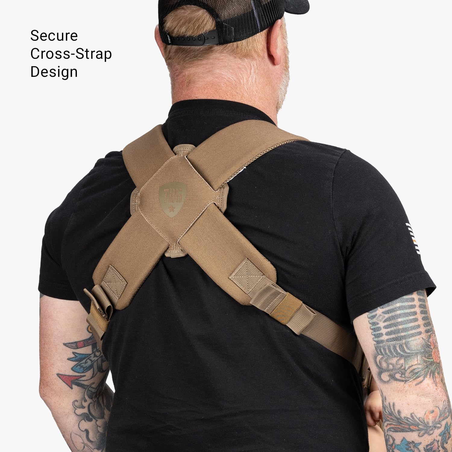 Open-back design emphasizes airflow to keep you and baby cooler.