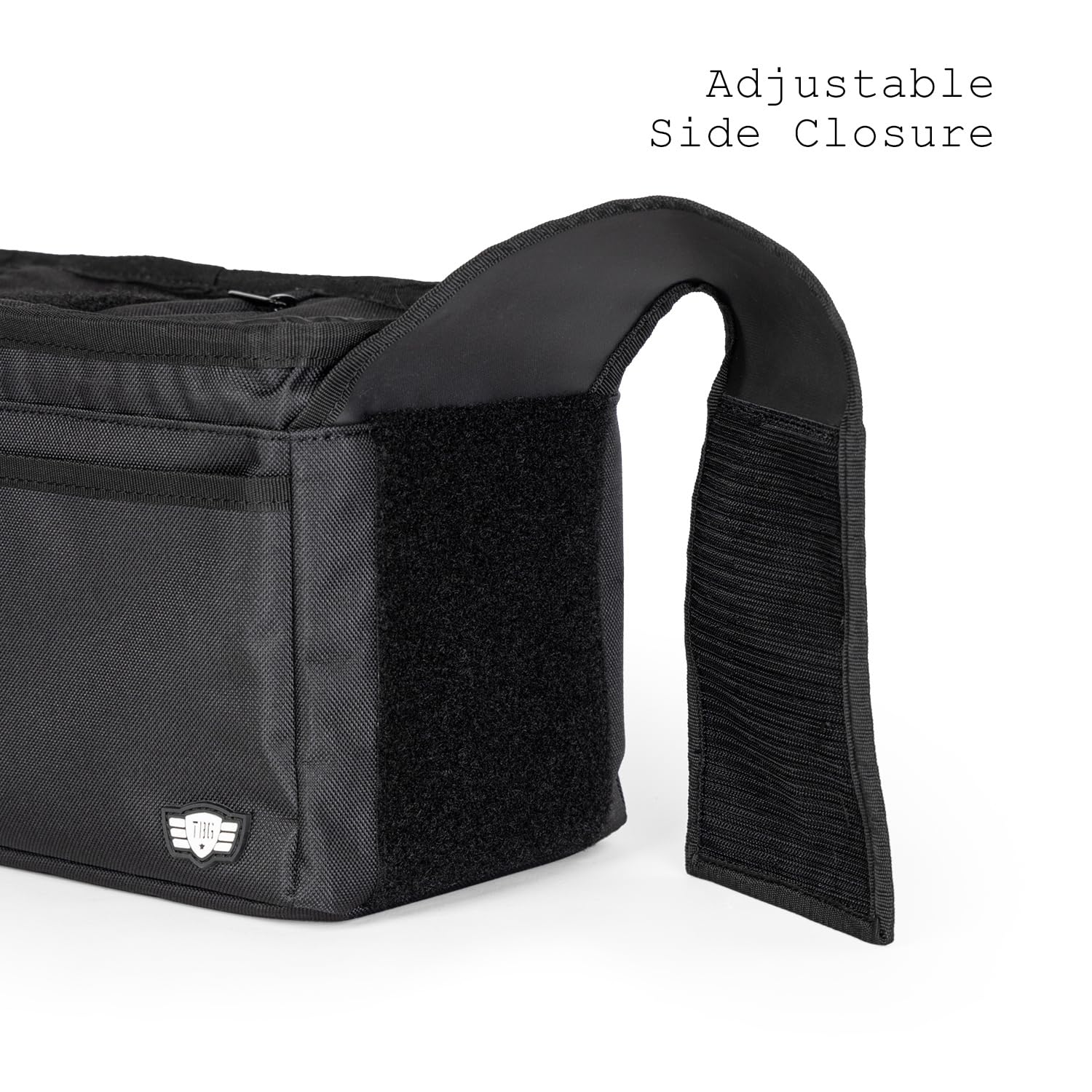 Tactical Baby Gear compact dimensions shown for secure stroller fit.