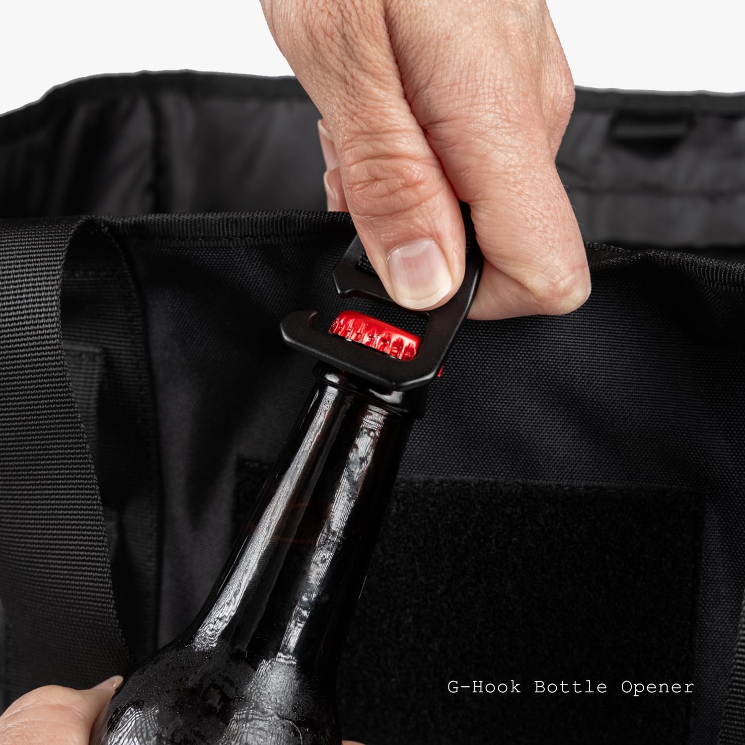 Tactical Tote Diaper Bag top pocket access for essentials.
