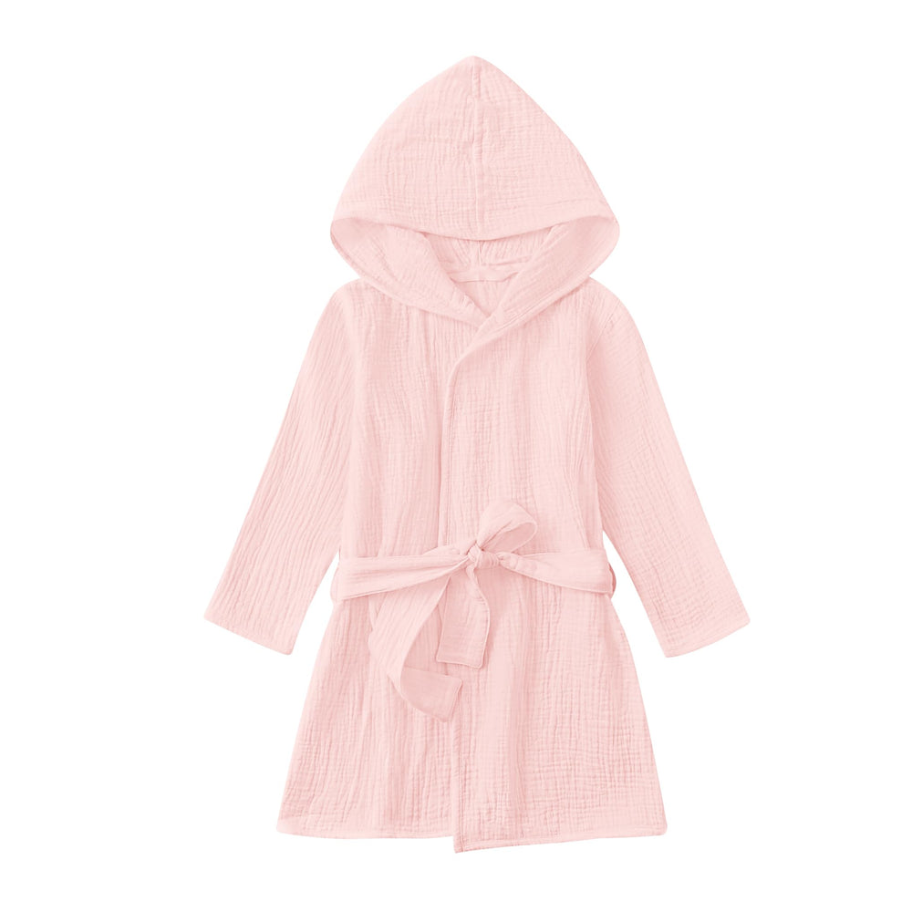 TADO MUSLIN baby hooded bathrobe in soft organic cotton for quick drying after bath