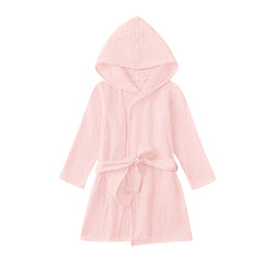 TADO MUSLIN baby hooded bathrobe in soft organic cotton for quick drying after bath