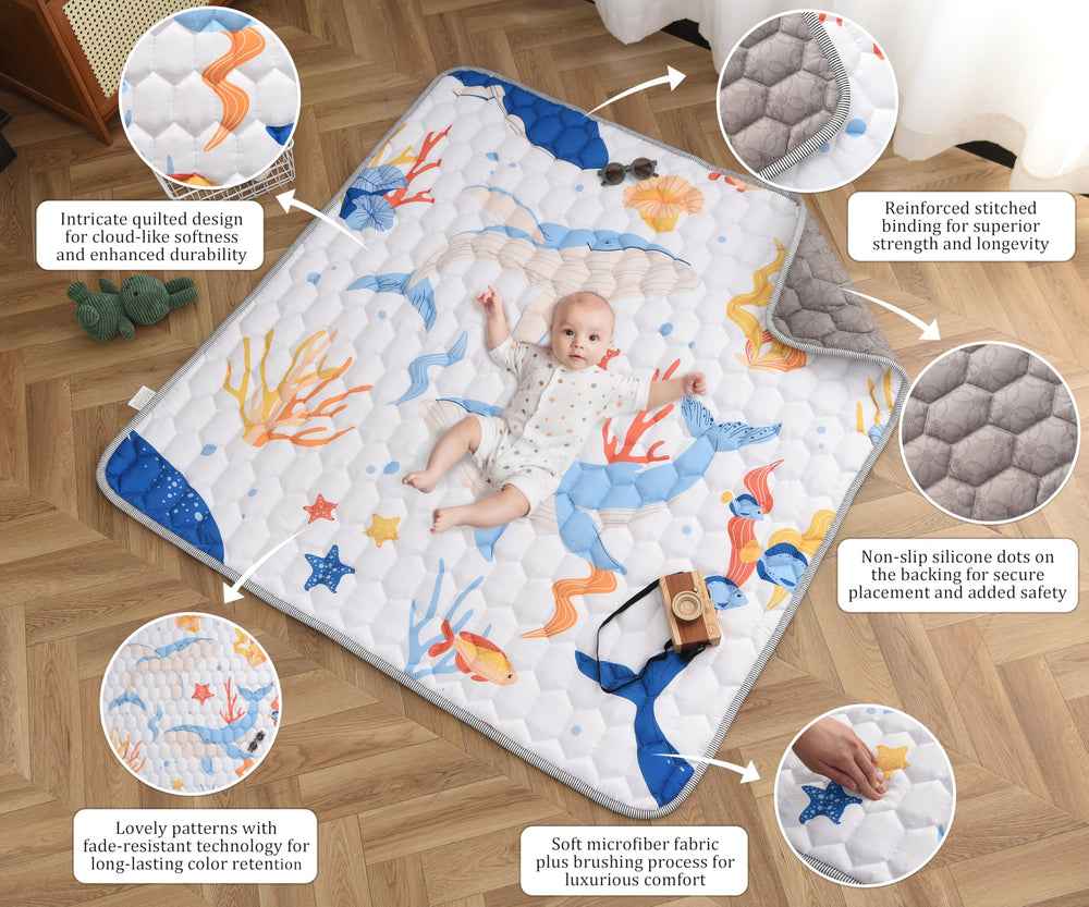 TADO MUSLIN foldable mat travels easily for on-the-go play
