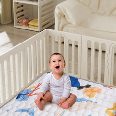 TADO MUSLIN machine washable fabric keeps nursery tidy and easy