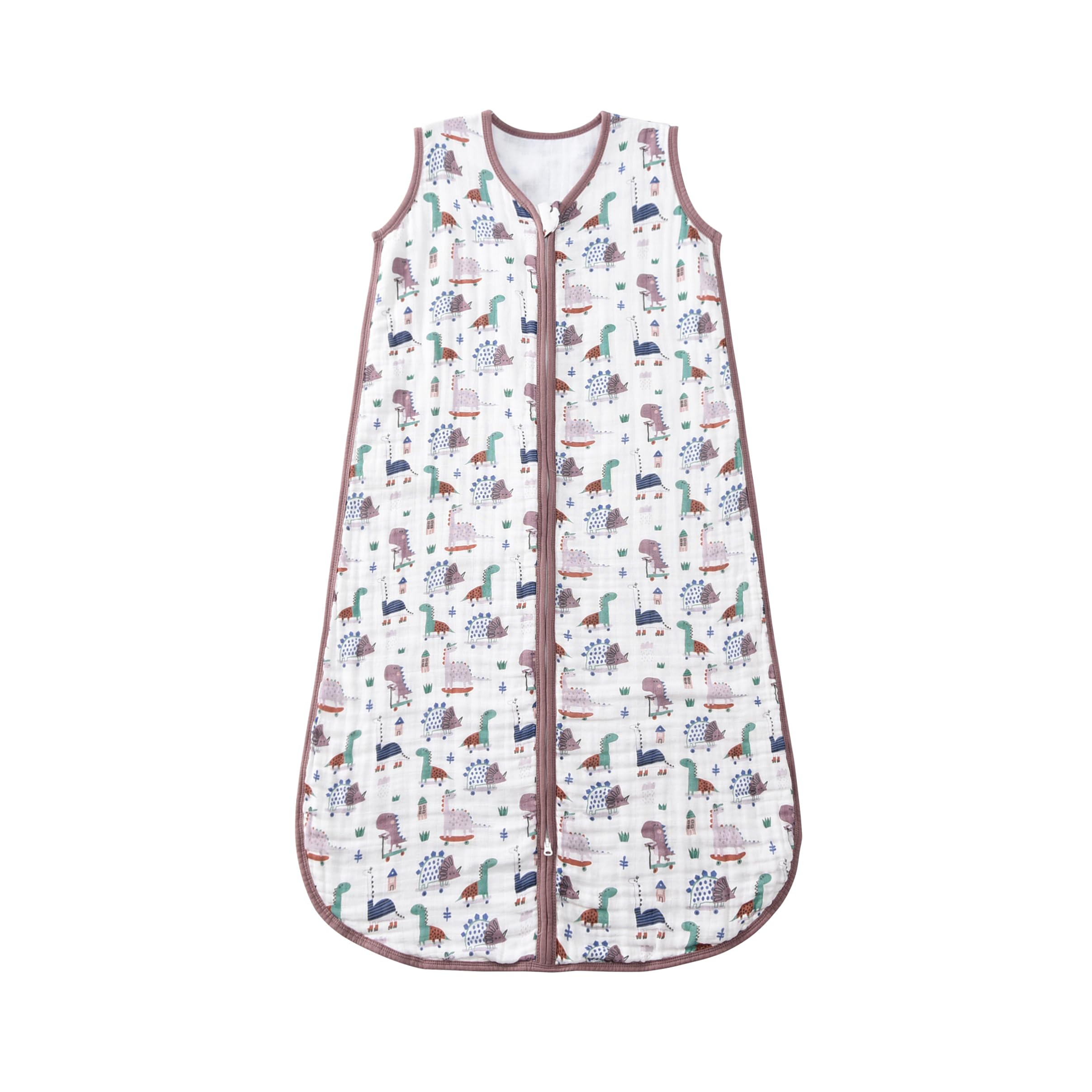 TADO MUSLIN sleep sack with a two-way zipper for easy dressing.