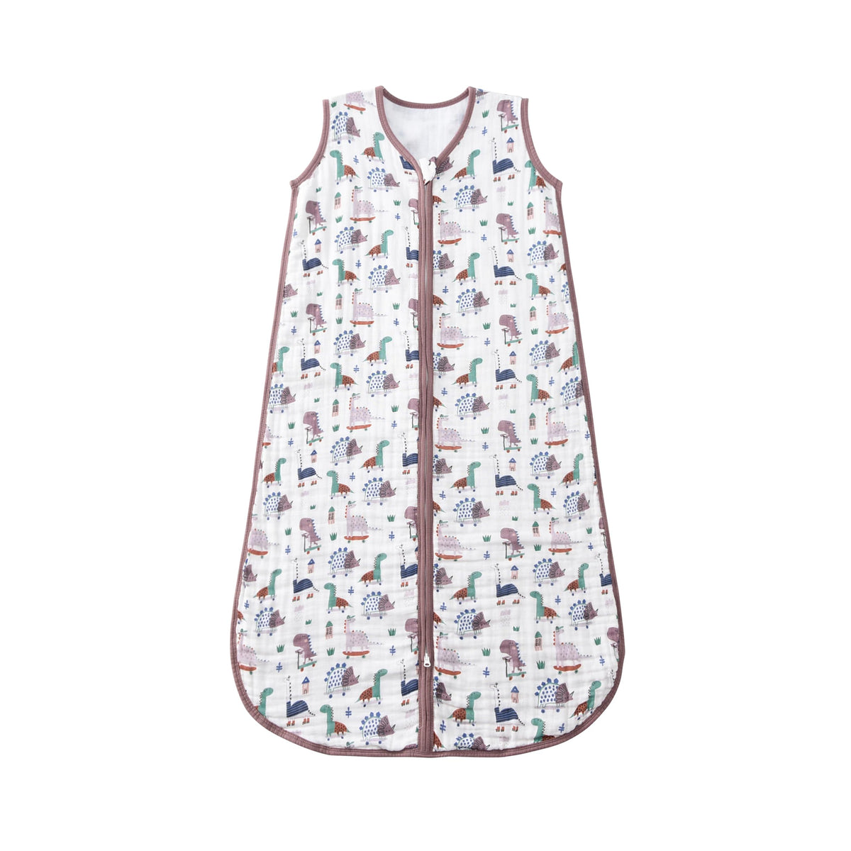 TADO MUSLIN sleep sack with a two-way zipper for easy dressing.