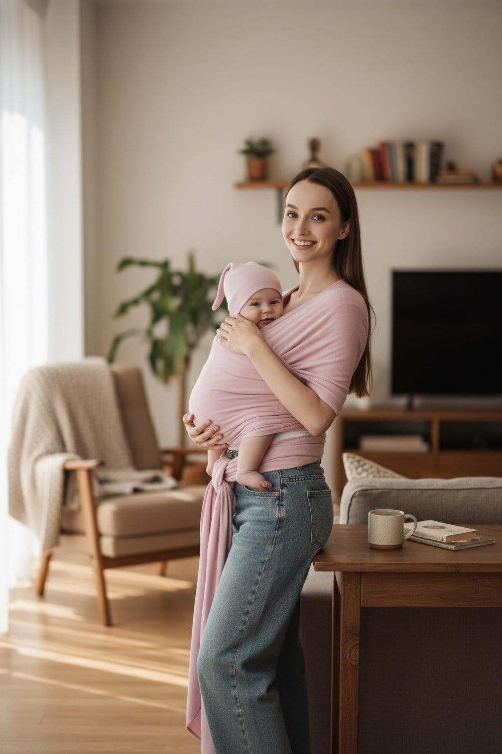 TADO MUSLIN wrap is machine washable for easy cleaning.