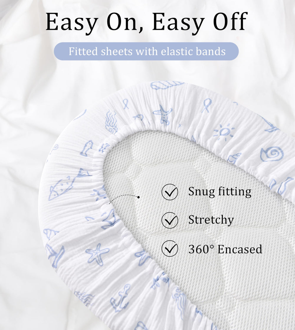 TADO MUSLIN handcrafted sheets feature neat stitching for lasting daily durability.