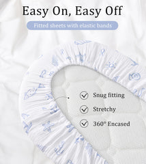 TADO MUSLIN handcrafted sheets feature neat stitching for lasting daily durability.