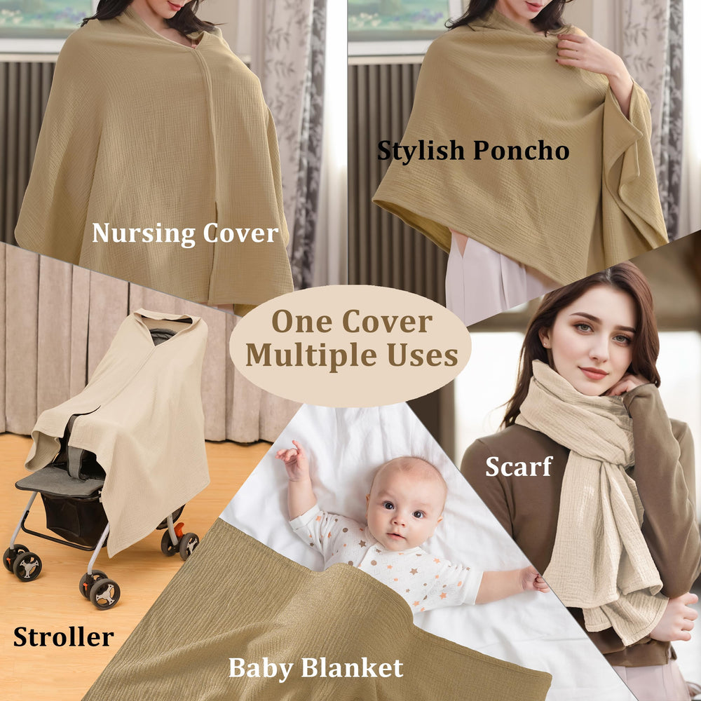 Tado Muslin car seat canopy provides shade with breathable visibility.