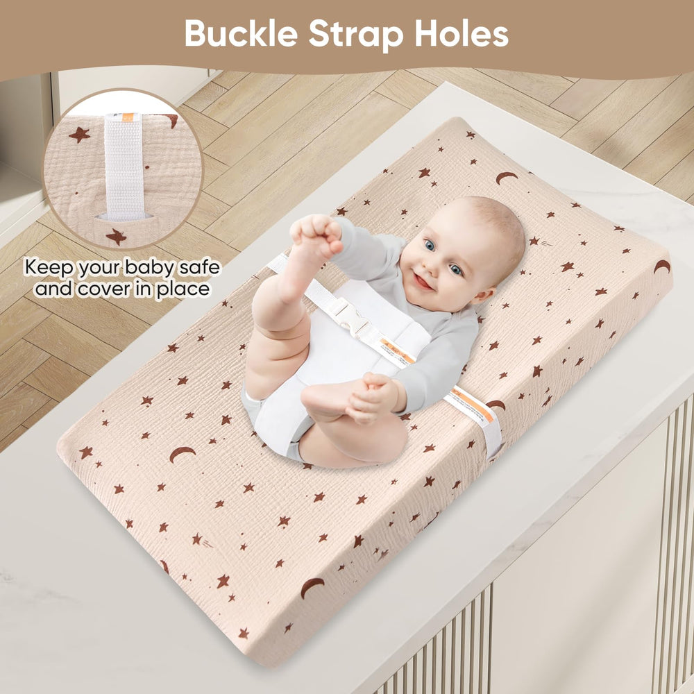 TADO MUSLIN 360 elastic edge keeps cover secure during every diaper change