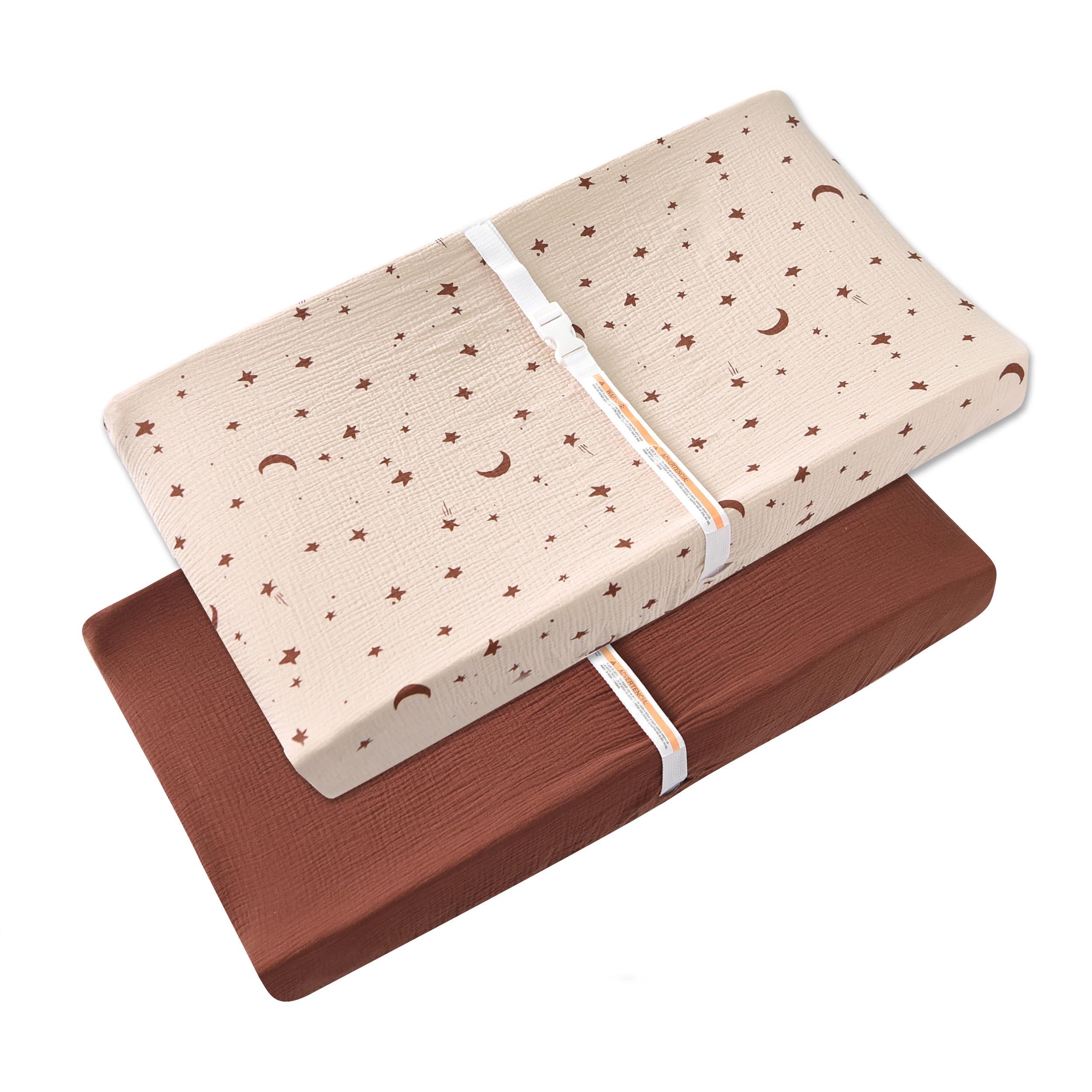 TADO MUSLIN changing pad cover ultra-soft organic cotton for gentle diaper changes