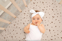 TADO MUSLIN fitted crib sheet 52x28 with secure 360 edge
