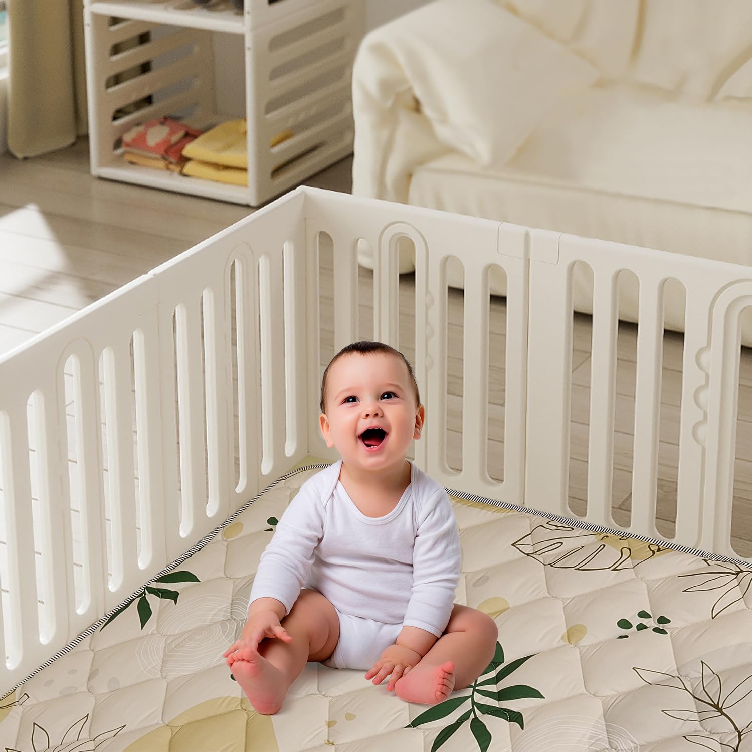 TADO MUSLIN foldable play mat ready for travel and storage