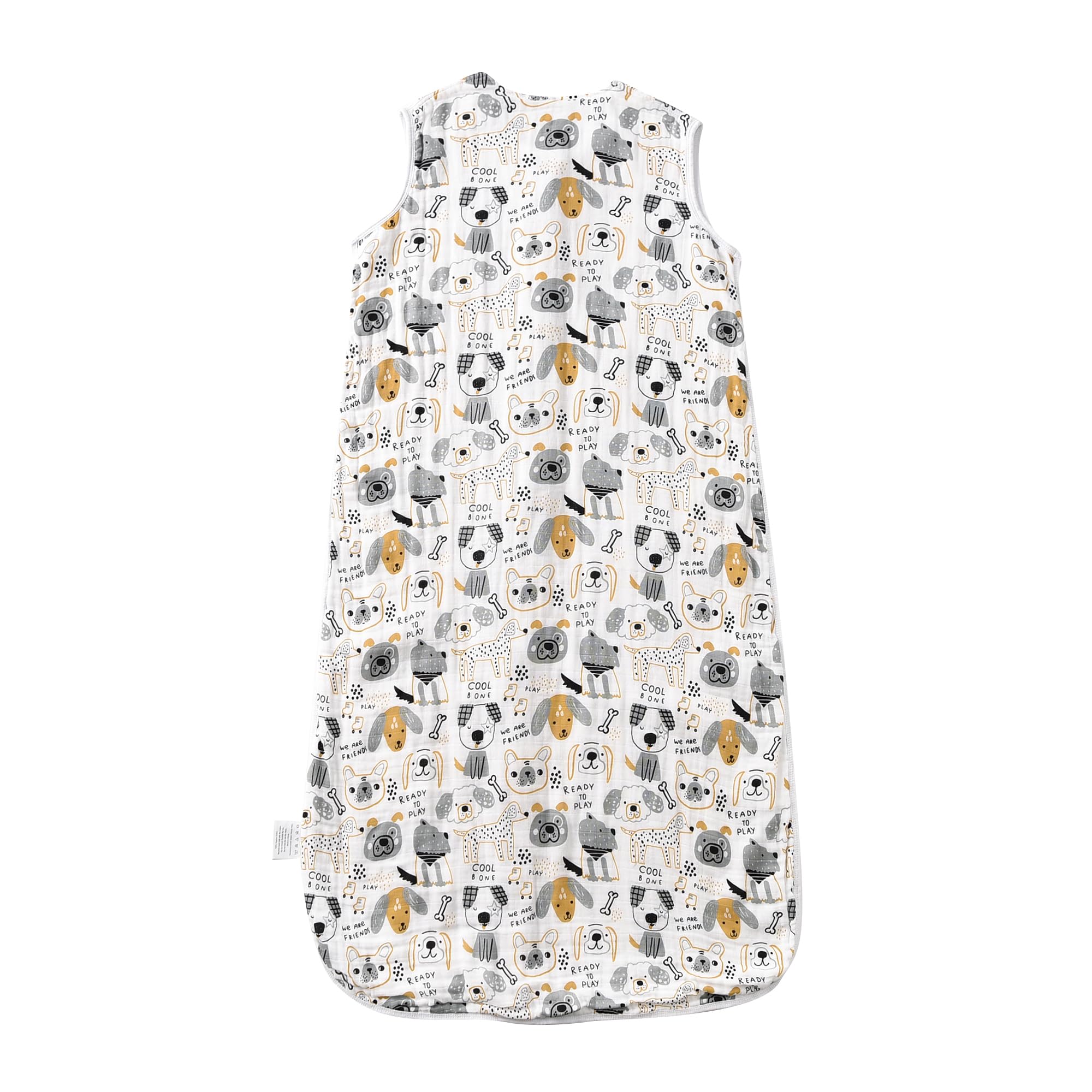 TADO MUSLIN wearable blanket eliminates loose blankets in the crib.