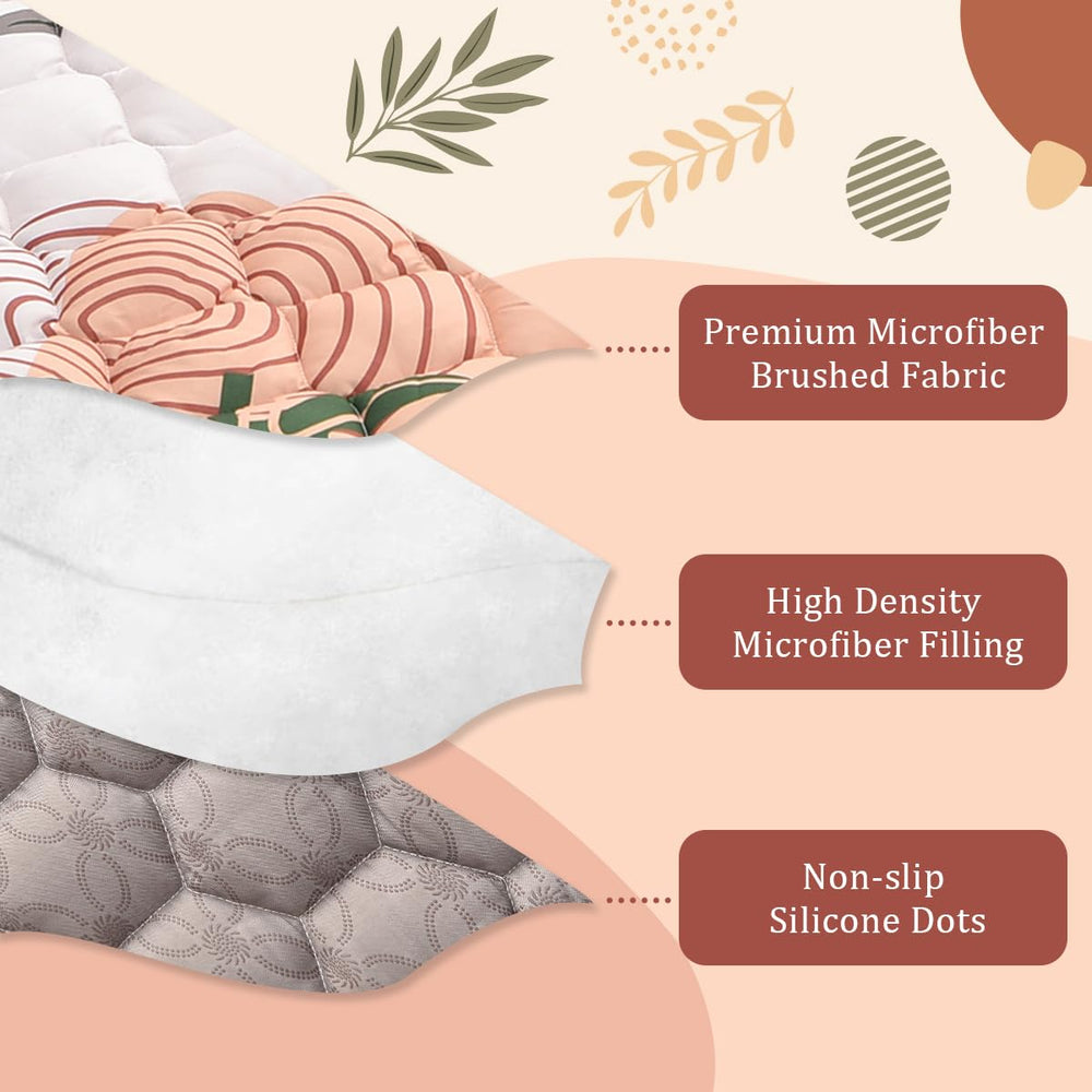 TADO MUSLIN non-slip backing keeps mat steady on floors.
